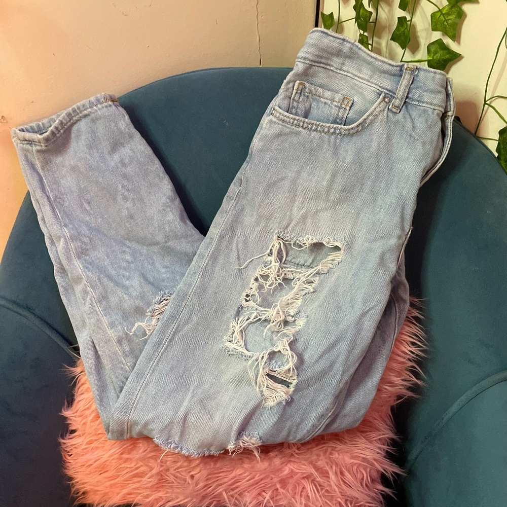 Girls Small Ripped Skinny Jeans